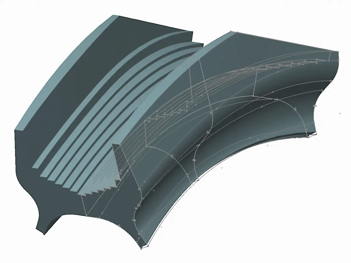 3D CAD model of a suspension bridge saddle developed for a bid-stage package